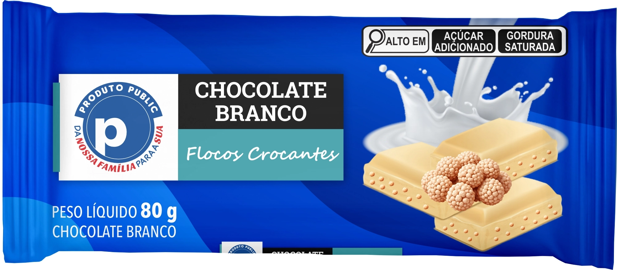 Choc Public 80g Branco Flocos Crocantes