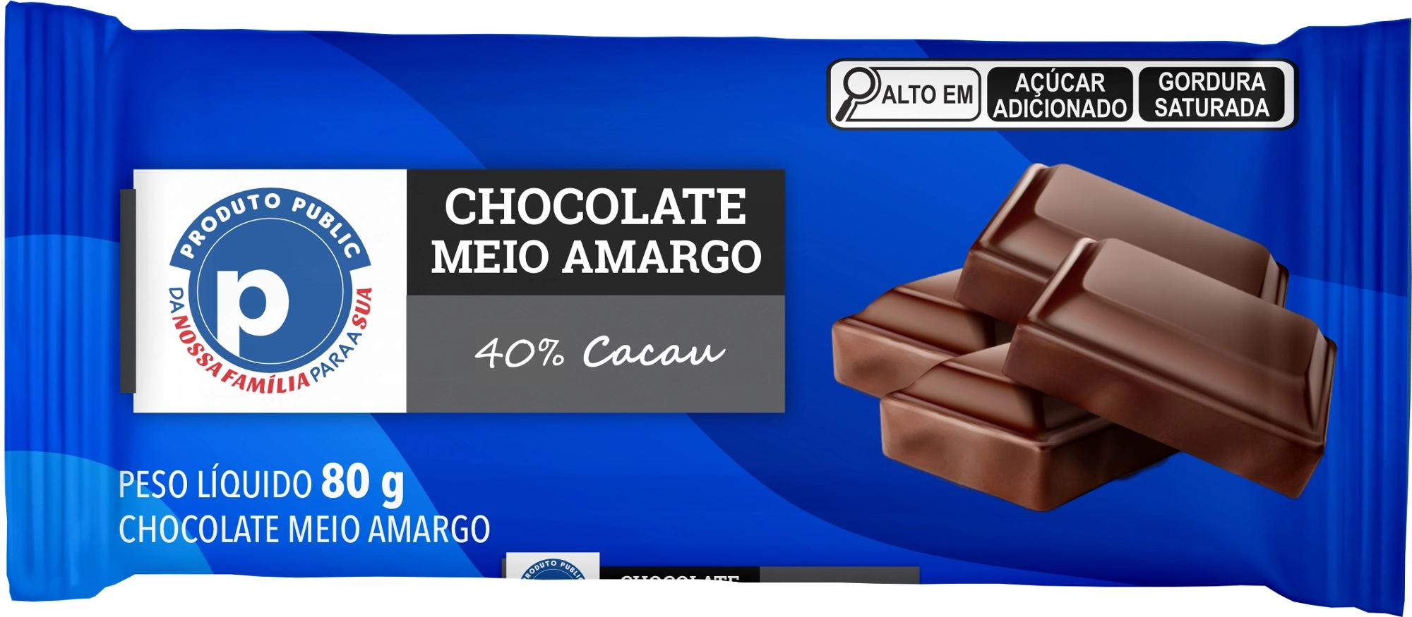 Choc Public 80g Meio Amargo