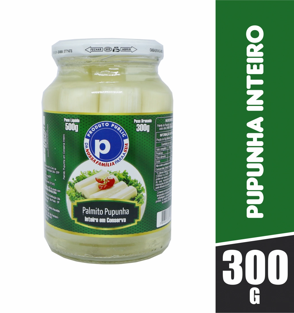 Palmito Public 300g Pupunha Tolete