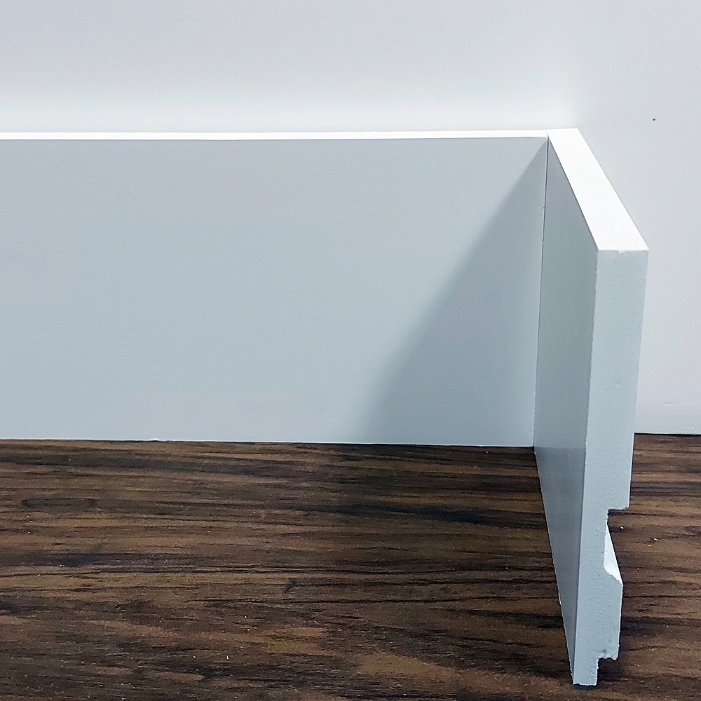 Rodapé De Poliestireno 10cm De Altura Branco Liso POR METRO - Formix 3D
