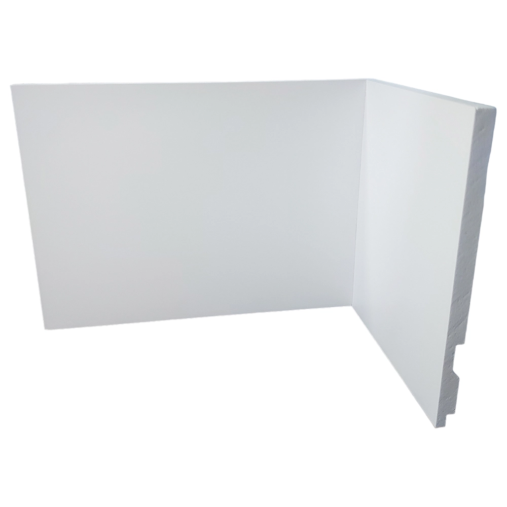 Rodapé De Poliestireno 15cm De Altura Branco Liso POR METRO - Formix 3D