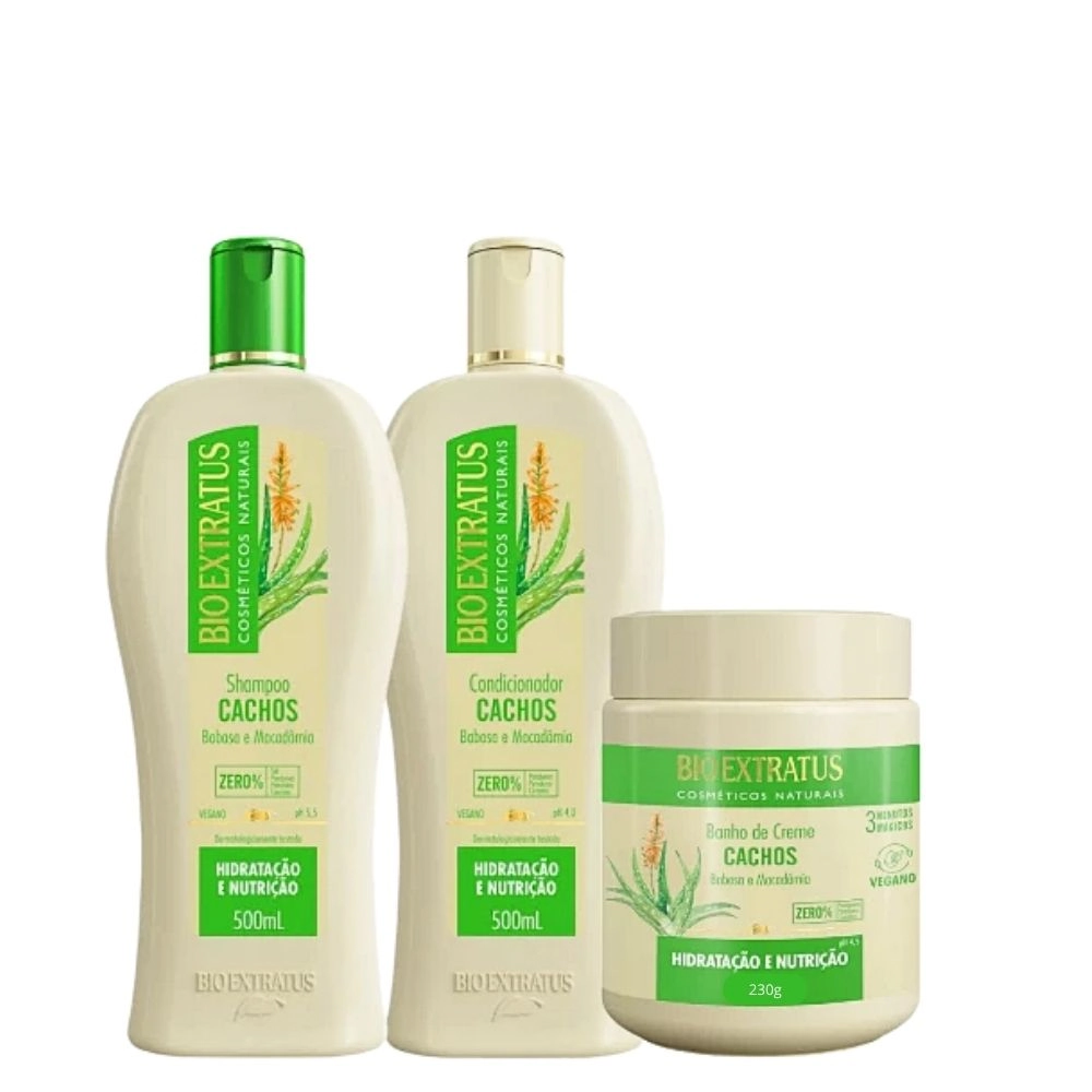 Kit Bioextratus Cachos Sh Cond 500ml Ganhe Masc 230g
