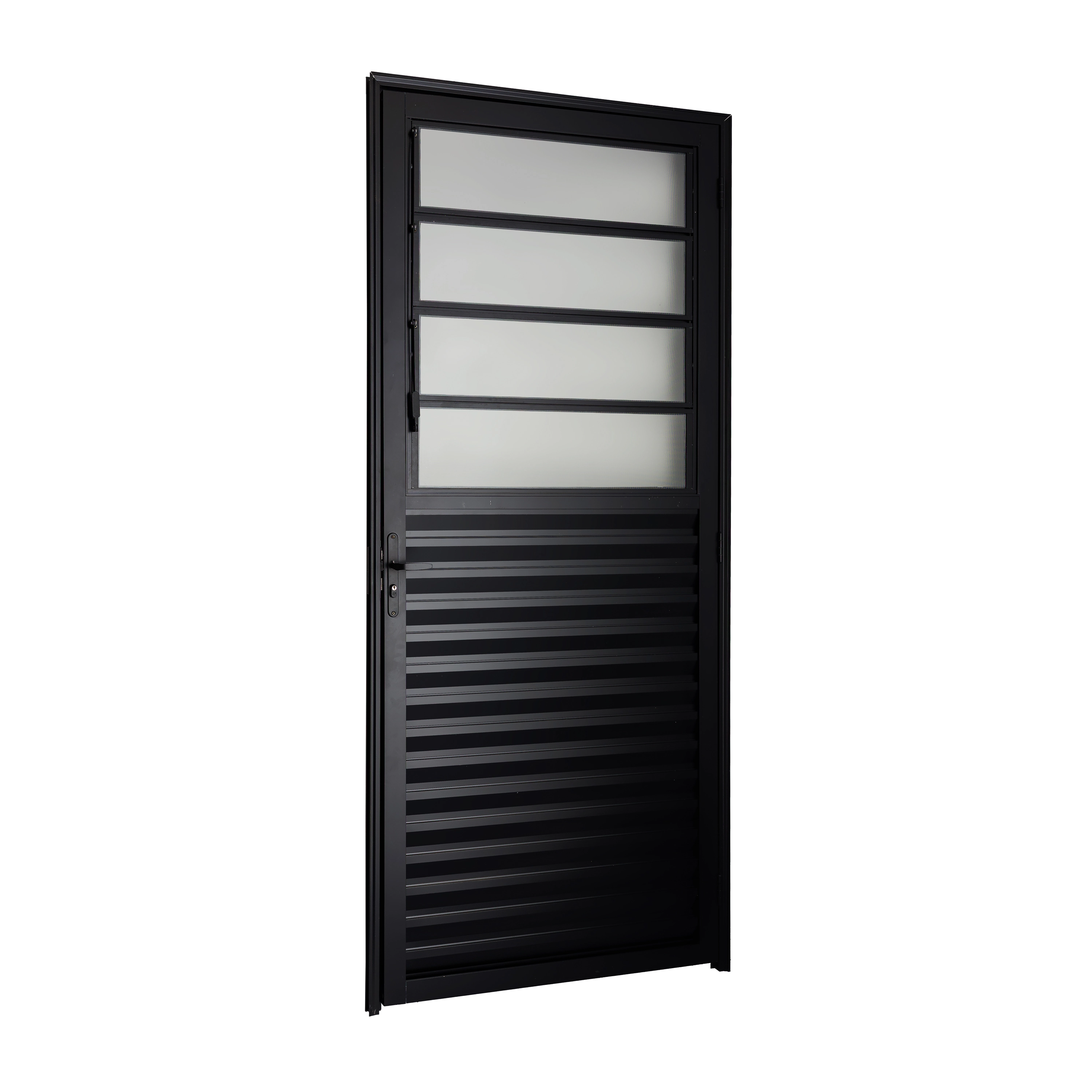Porta Basculante Direita 2,10 X 0,60 Aluminio Preto