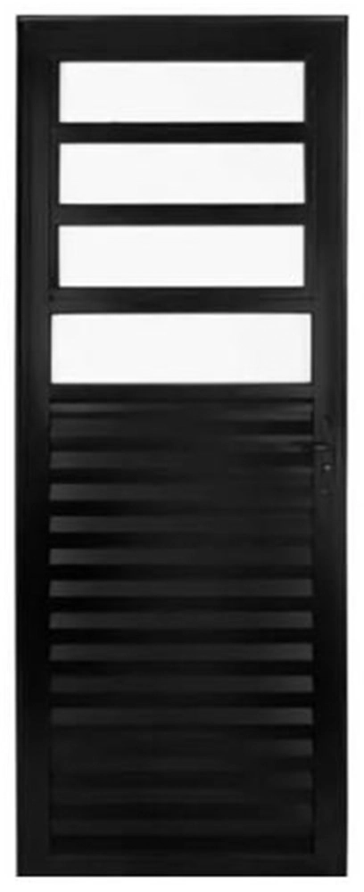 Porta Basculante Preta Esquerda 2,10 X 0,70