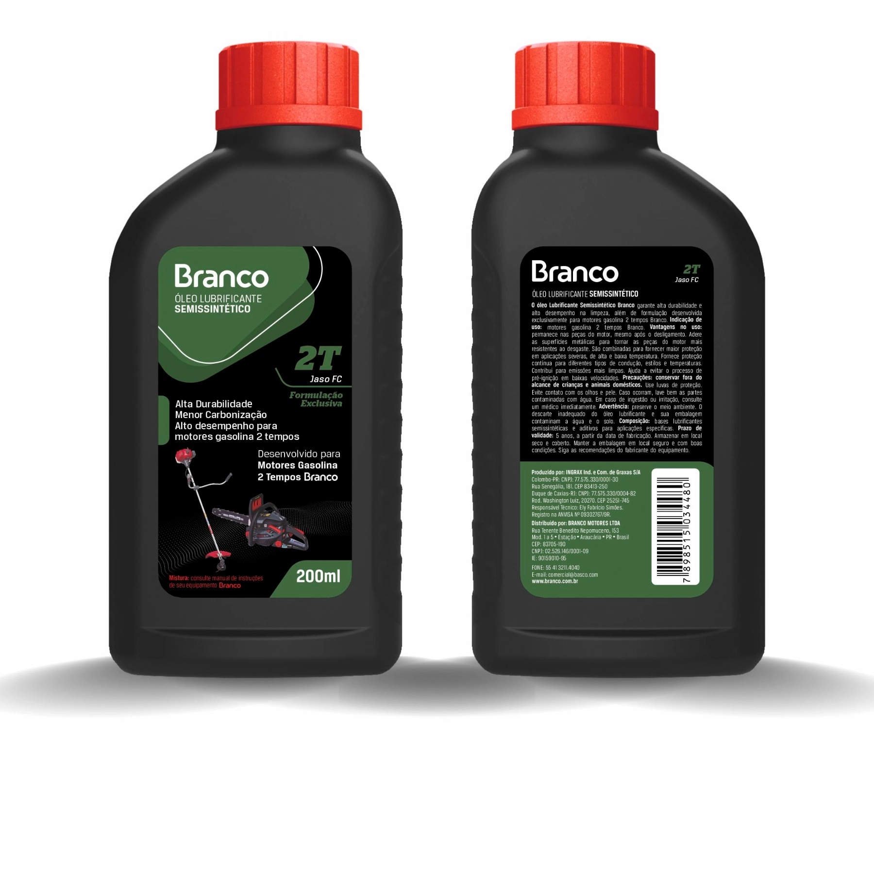 Óleo 2T Lubrificante 200ml Branco
