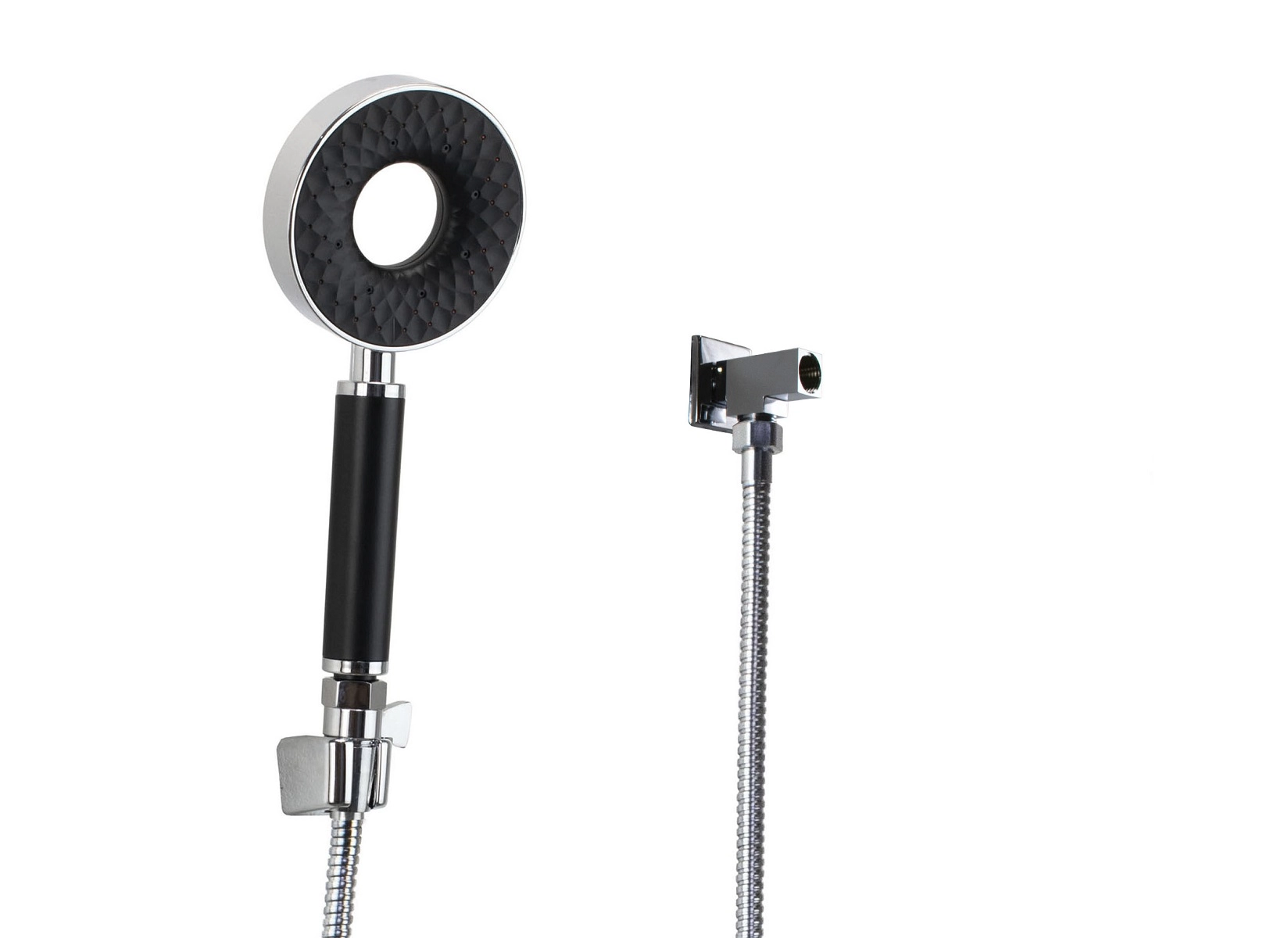 Duchinha Manual Em Abs Cromado Com Trava E Desviador Quadrado Stop Total