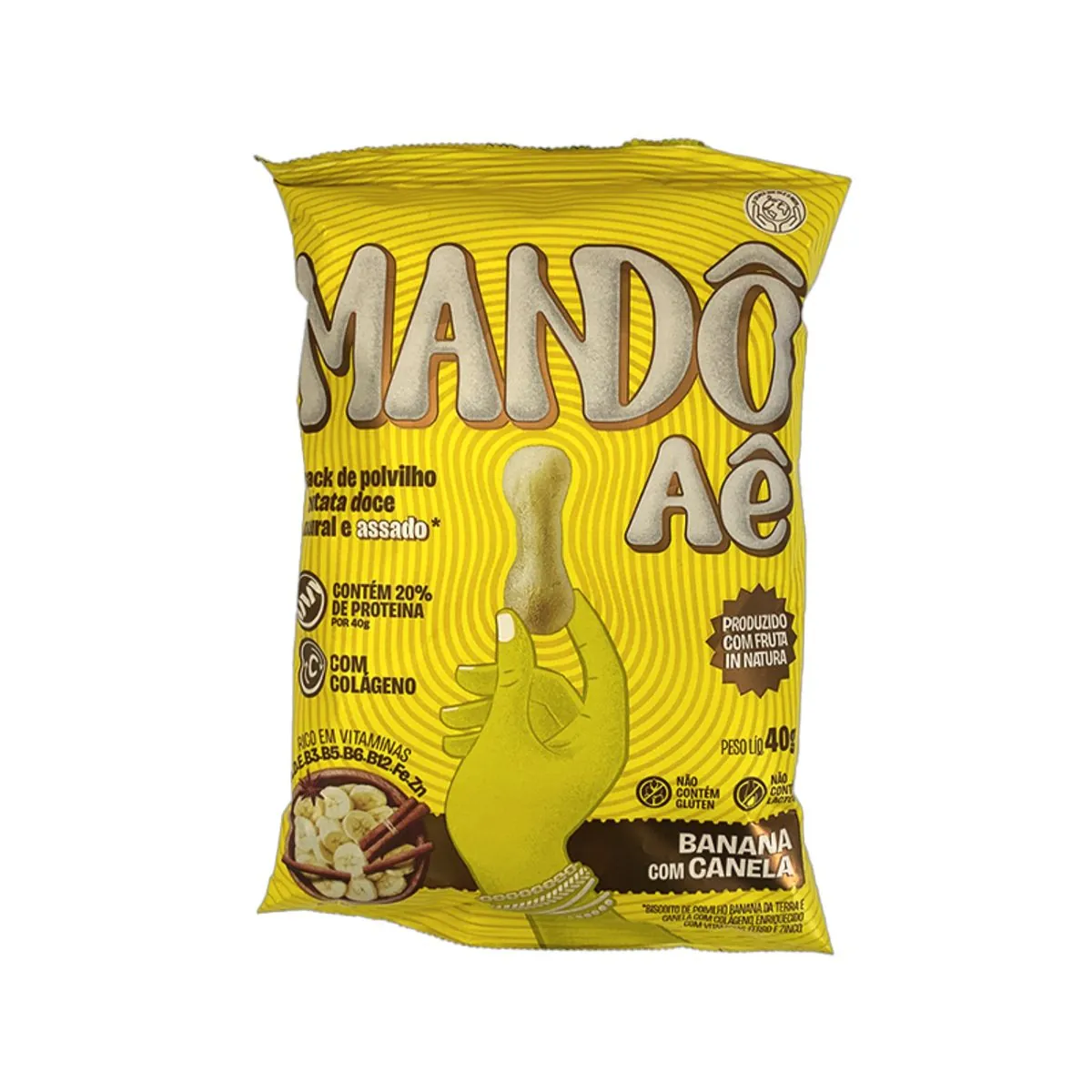 Biscoito de Polvilho Banana com Canela Mandô Aê 40g