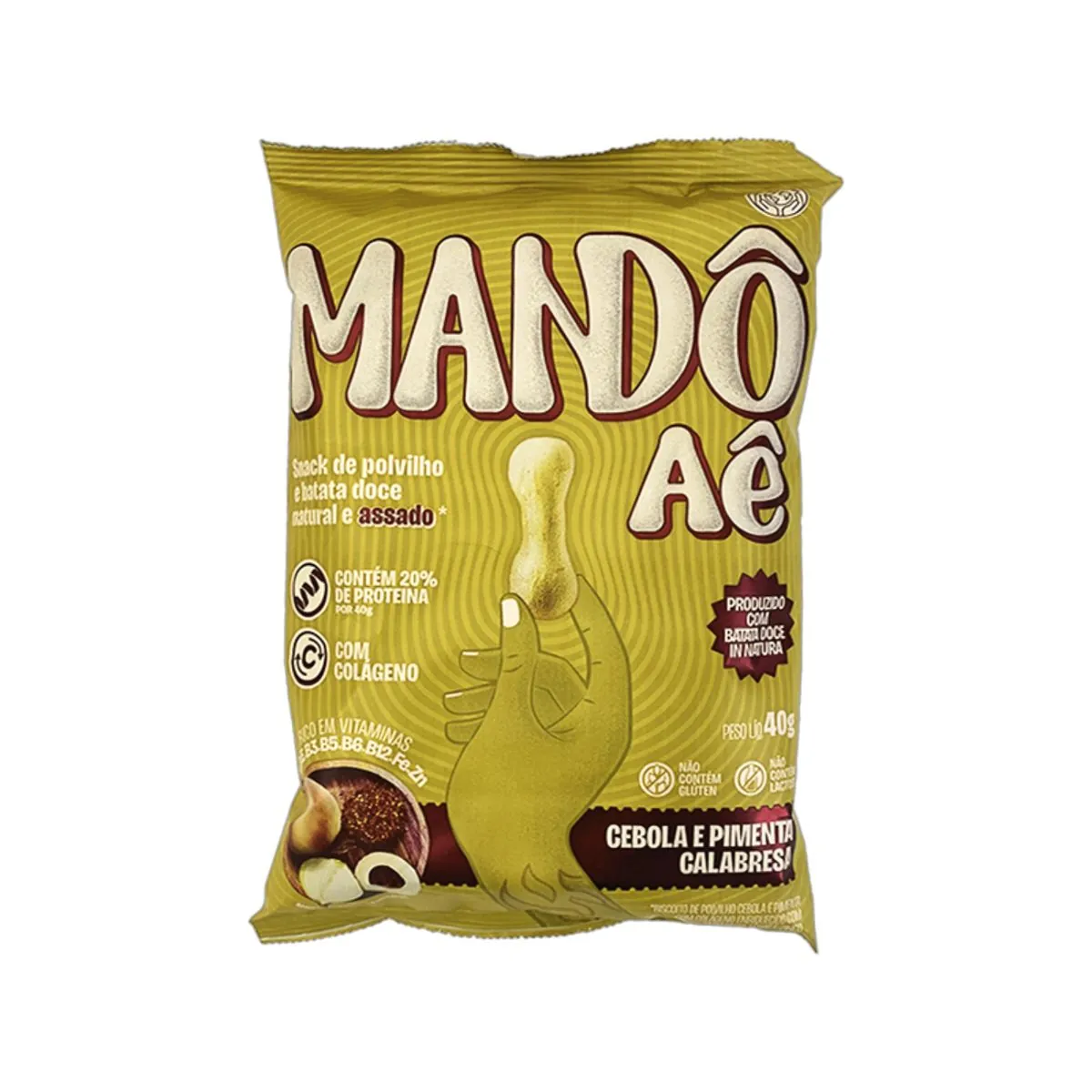 Biscoito de Polvilho Cebola e Pimenta Calabresa Mandô Aê 40g