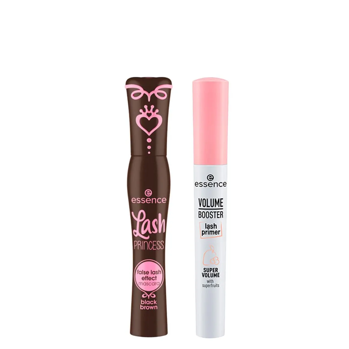 Kit Essence Primer para Cílios Alongadora Volume Branco 7 ml + Máscara para Cílios Alongadora Lash P