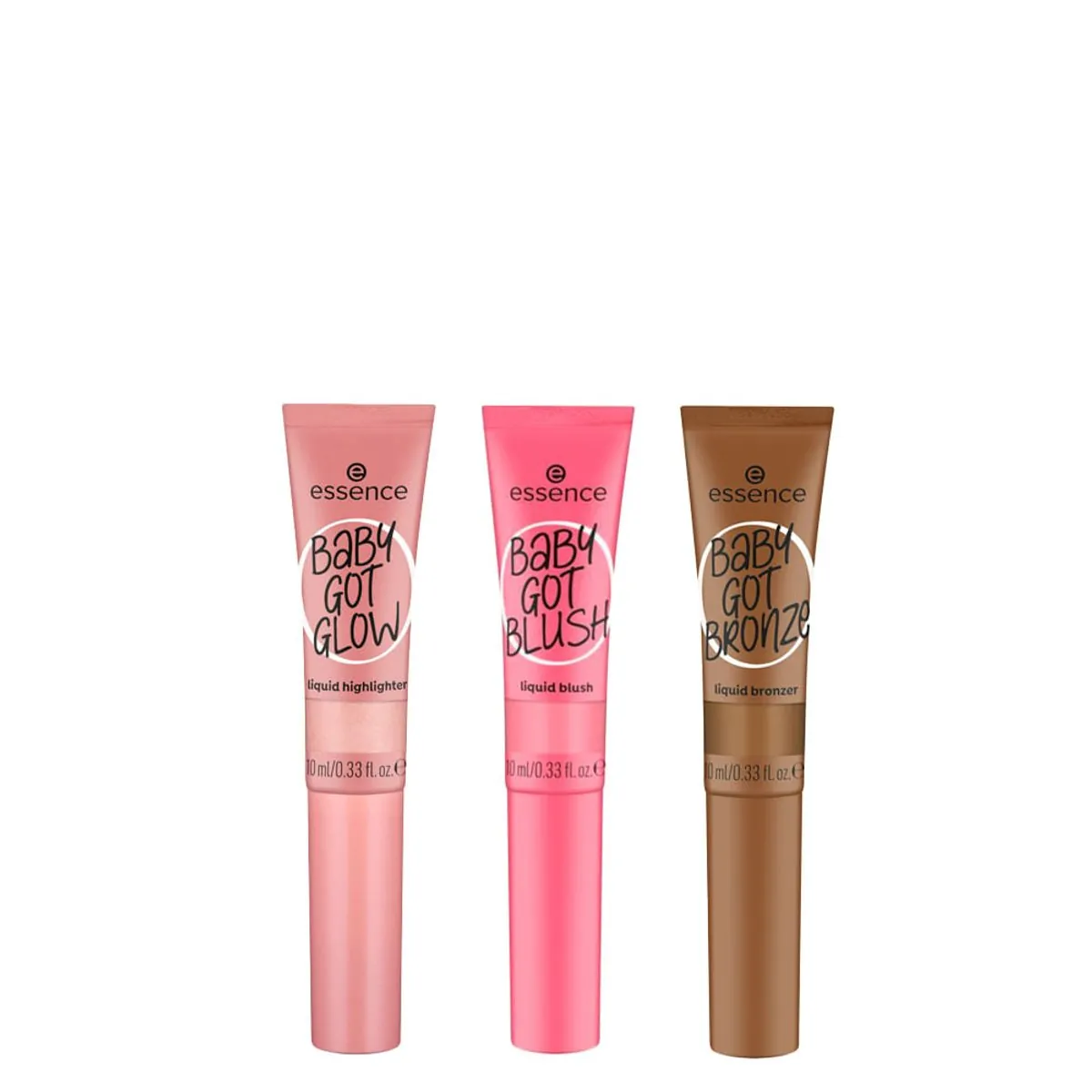 Kit Essence Baby Got Blush 10 Pinkalicious + Iluminador Glow 20 Rose and Shine + Bronze Bronzer 20 S