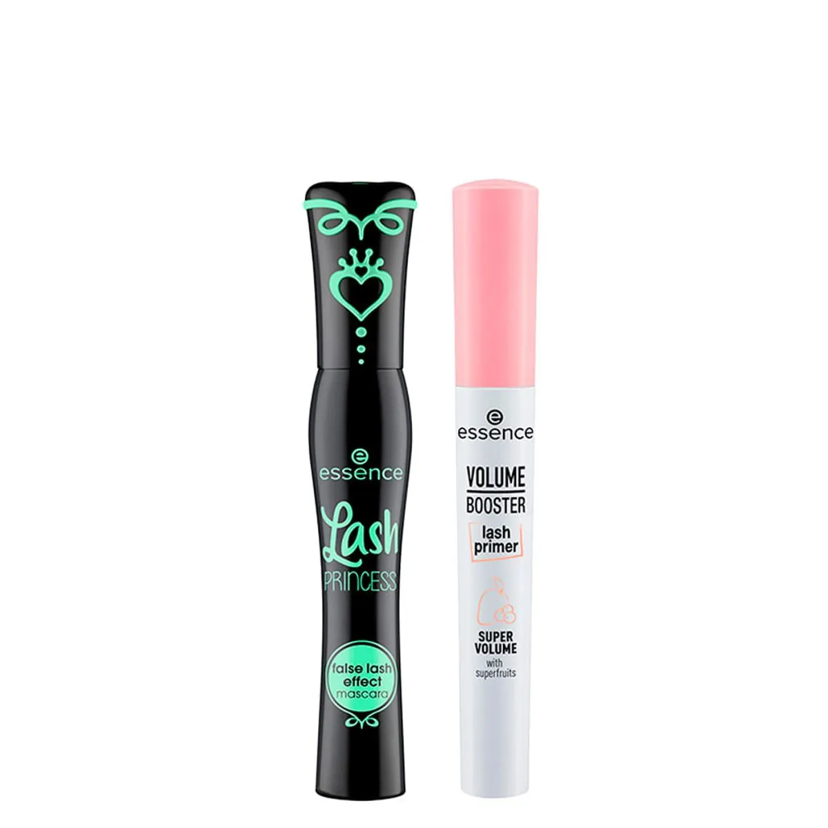Kit Essence Máscara para Cílios Lash Princess Preta 12 ml + Primer de Cílios Volume Booster Branco 7