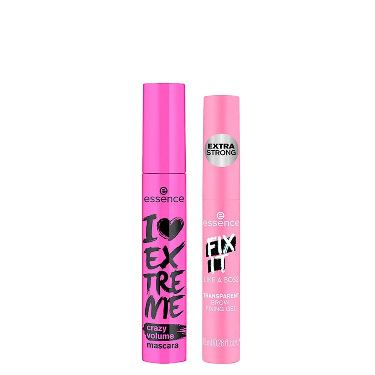 Kit Essence Máscara para Cílios I Love Extreme Crazy Volume Preta 12 ml + Máscara para Cílios 8,5 ml