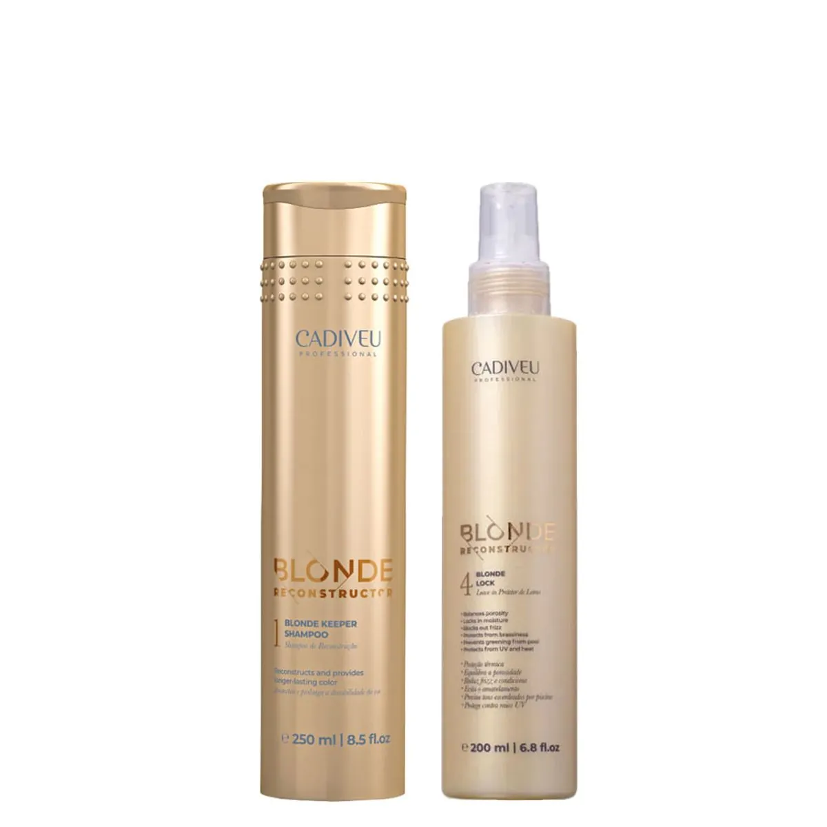 Kit Cadiveu Blonde Reconstructor Keeper Shampoo 250ml + Leave-In 200ml