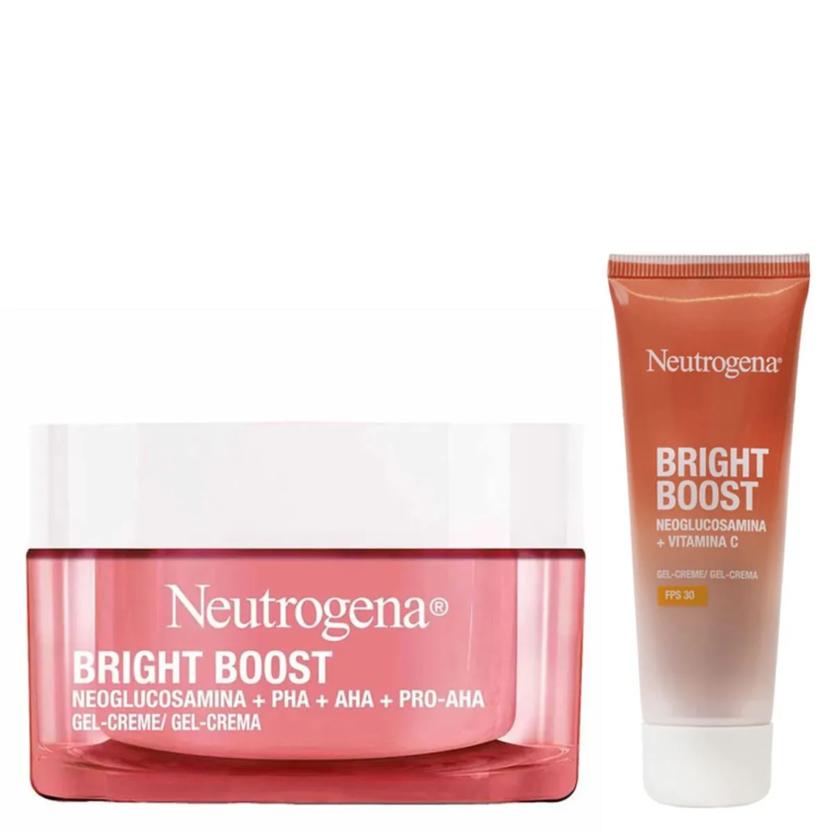 Kit Neutrogena Bright Boost Gel Creme Facial Antissinais 50ml + Gel Creme Fps30 40g