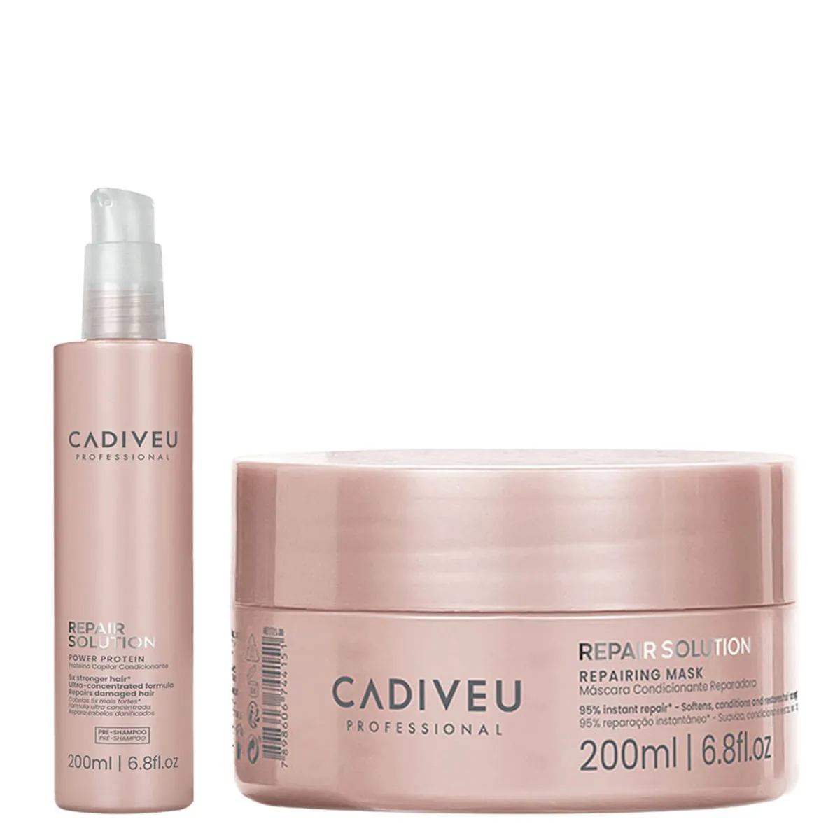 Kit Cadiveu Professional Repair Solution - Máscara 200ml + Proteína 200ml