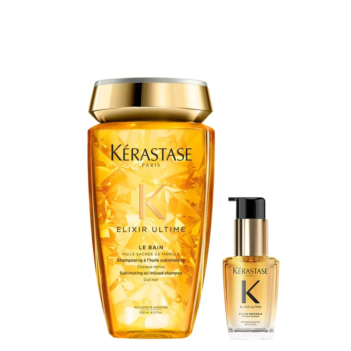 Kit Kérastase Elixir Ultime Shampoo 250ml +óleo Capilar 30ml