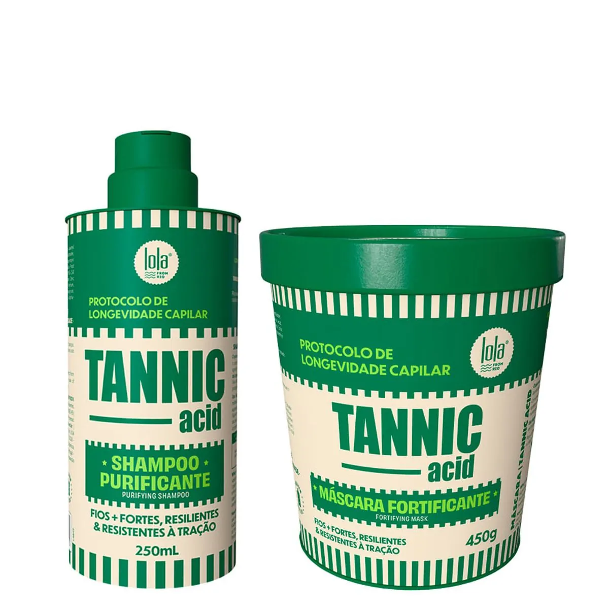 Kit Lola From Rio Tannic Shampoo 250ml + Máscara 450g