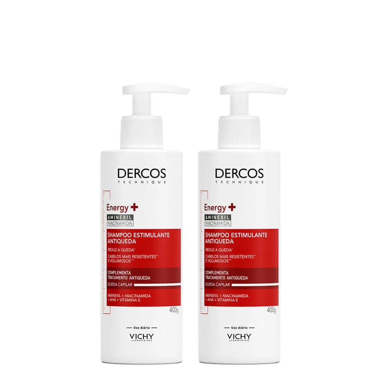 Kit Vichy Dercos Shampoo Energy+ 400g com 2 Unidades