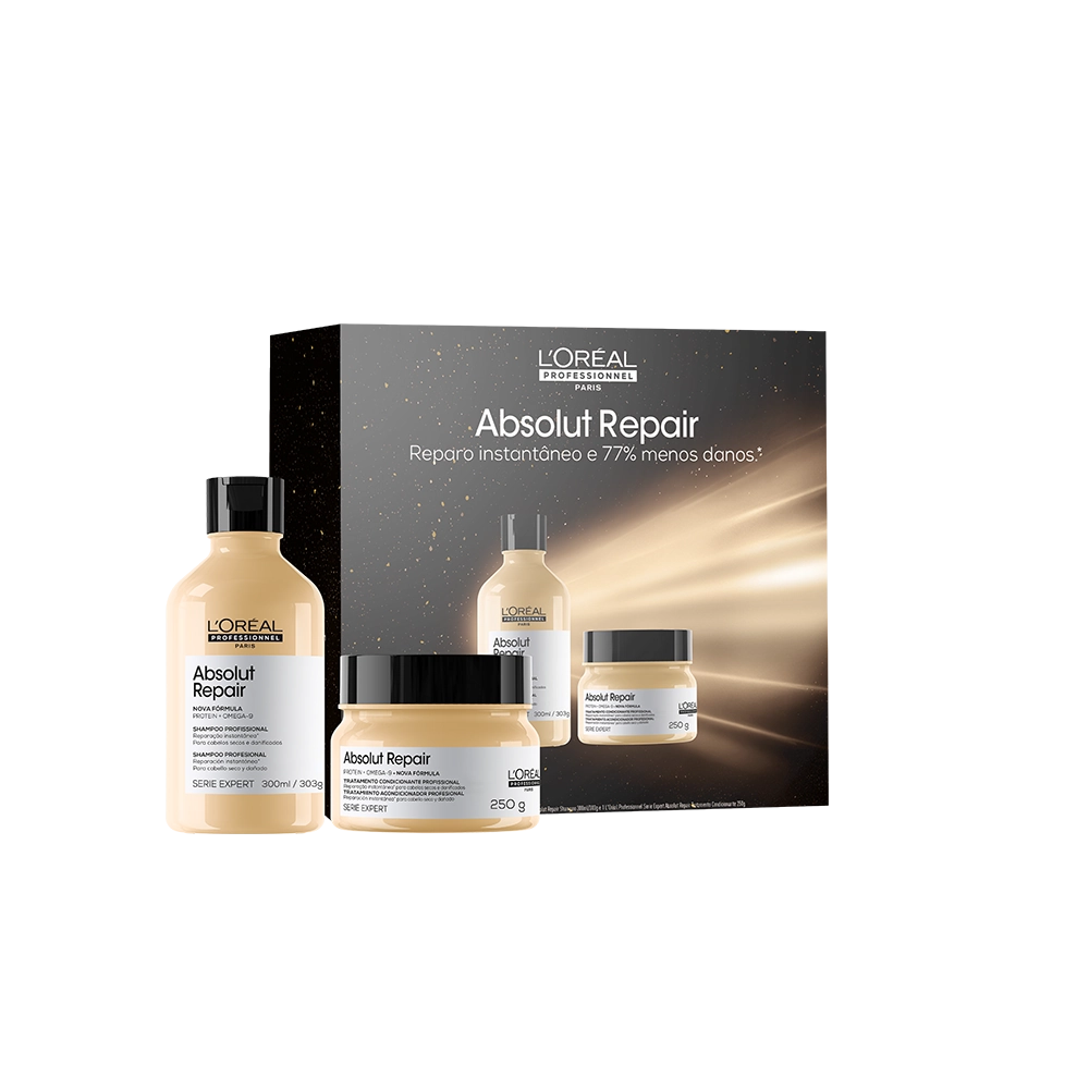 Kit Absolut Repair Shampoo 300ml Masc 250ml Loreal Profissional