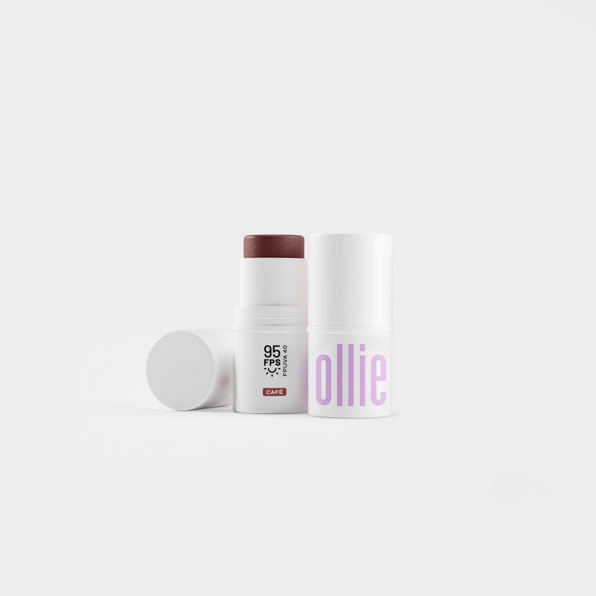 Bastao Facial Ollie 3 Em 1 Blush Batom E Sombra Cor Cafe 4,5g
