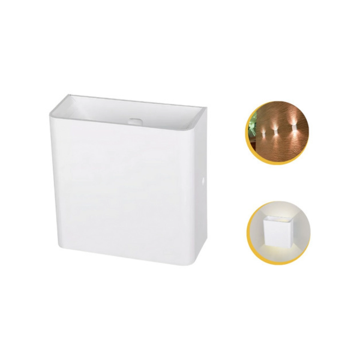 Kit 20 Arandela Led Efeito 2 Fachos Duplo 3w 3000k Opus - Branco