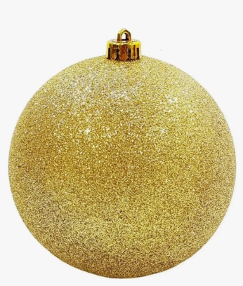 Bola C/glitter 15 Cm Ouro Cromus