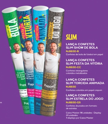 Lanca Confetes Slim Show De Bola Neymar Jr Nj8830 B Popper