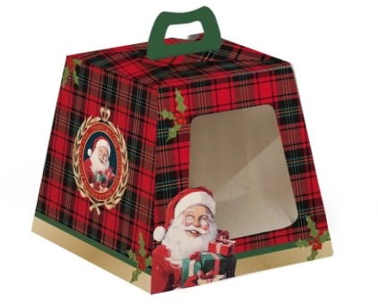 Caixa Panetone Magia Infinita P 10x10x9 C/visor 100g Cromus