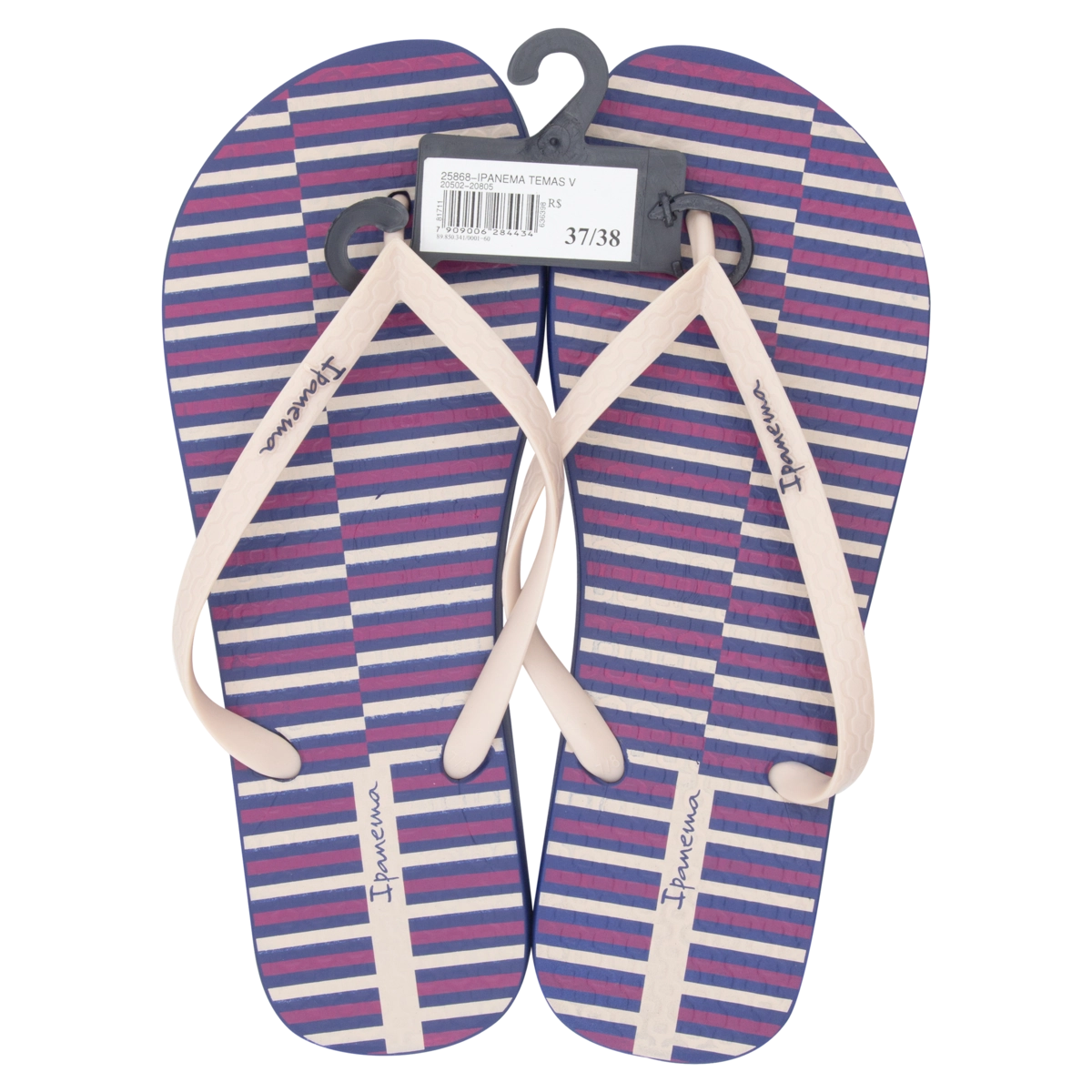 Sandália Azul E Rosa Temas V Ipanema N 37/38