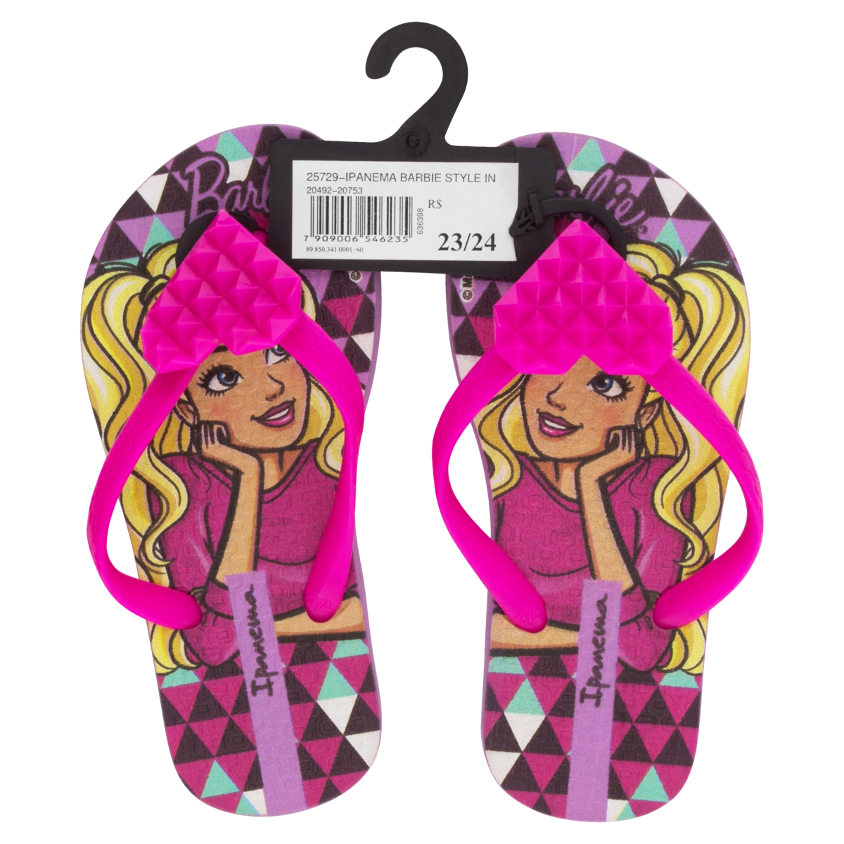Sandália Infantil Rosa Barbie Style Ipanema N 23/24
