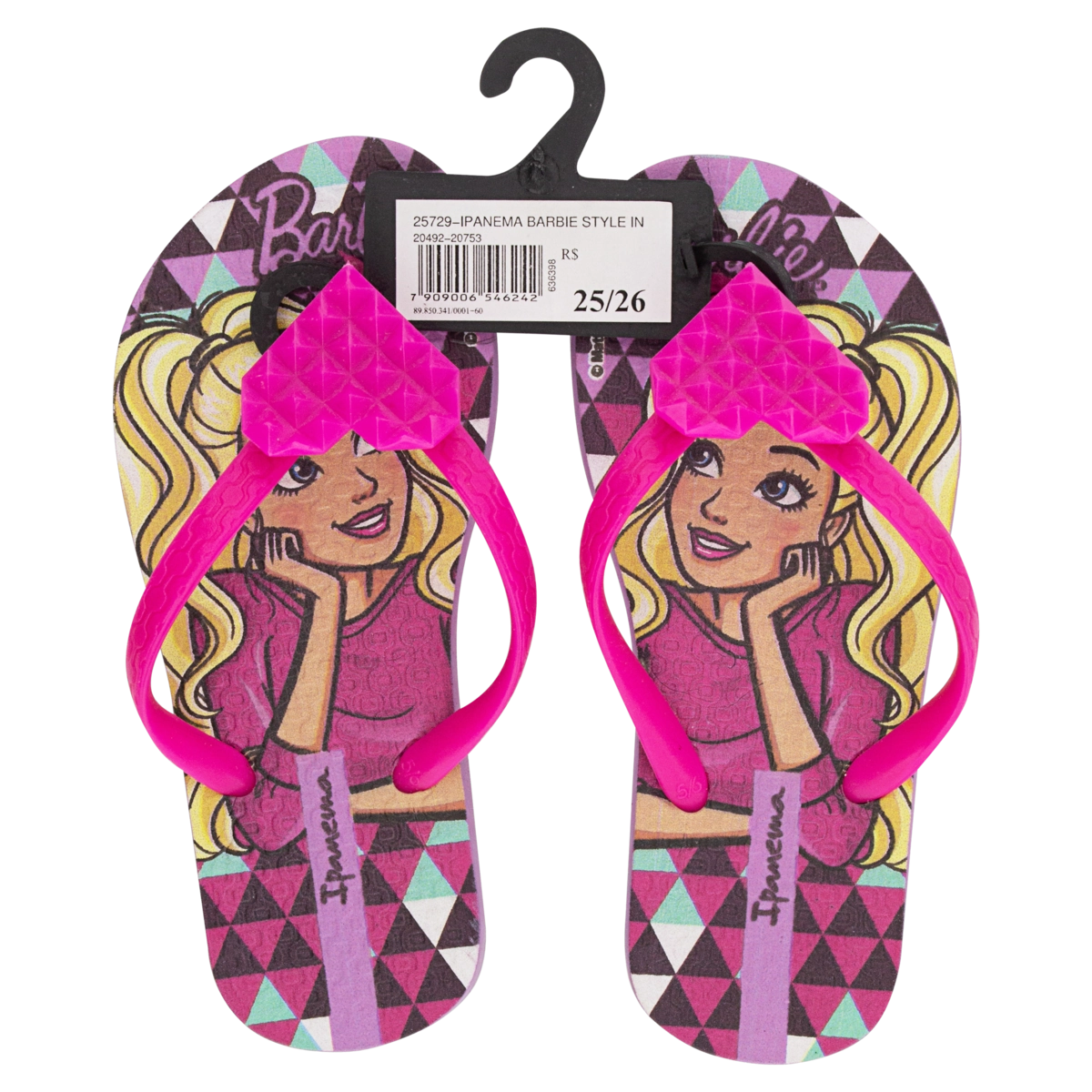 Sandália Infantil Rosa Barbie Style Ipanema N 25/26