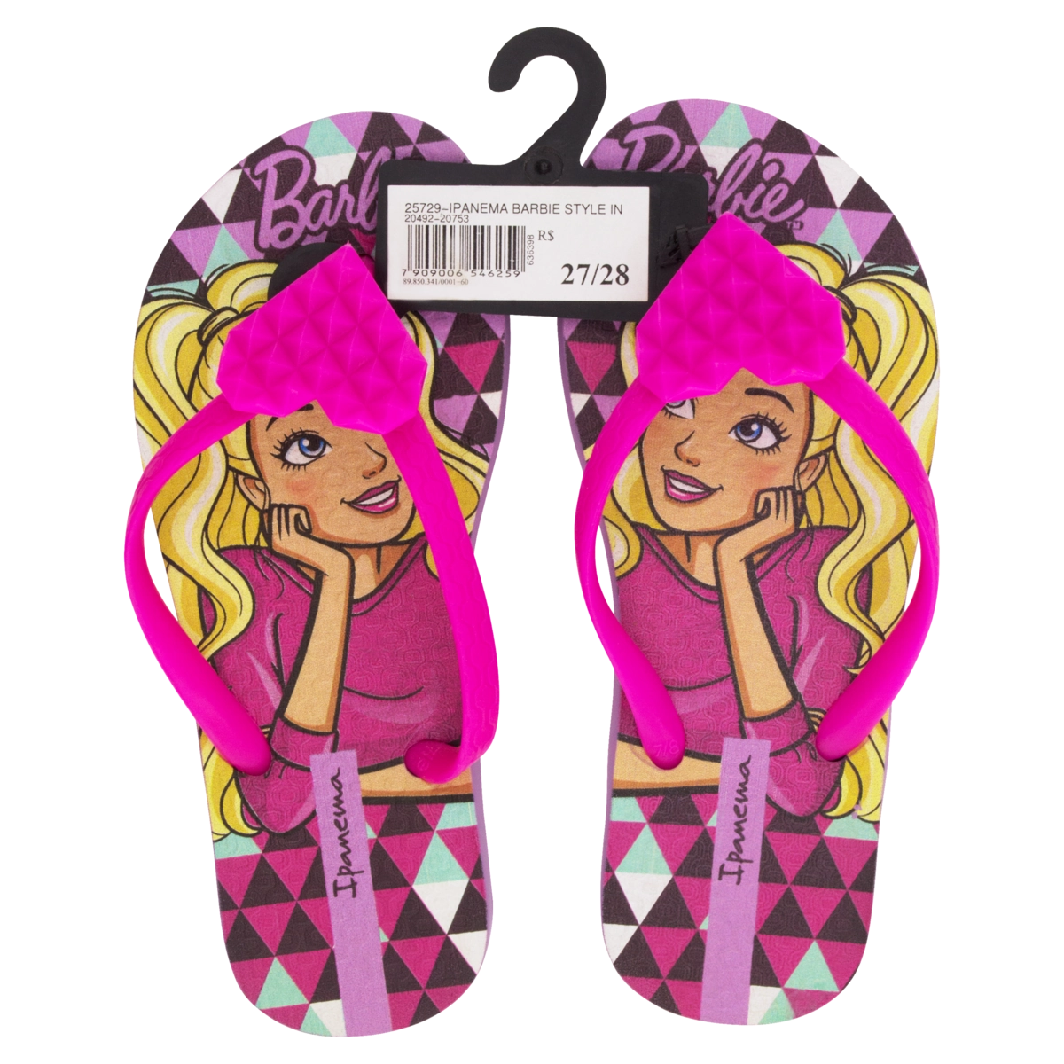 Sandália Infantil Rosa Barbie Style Ipanema N 27/28