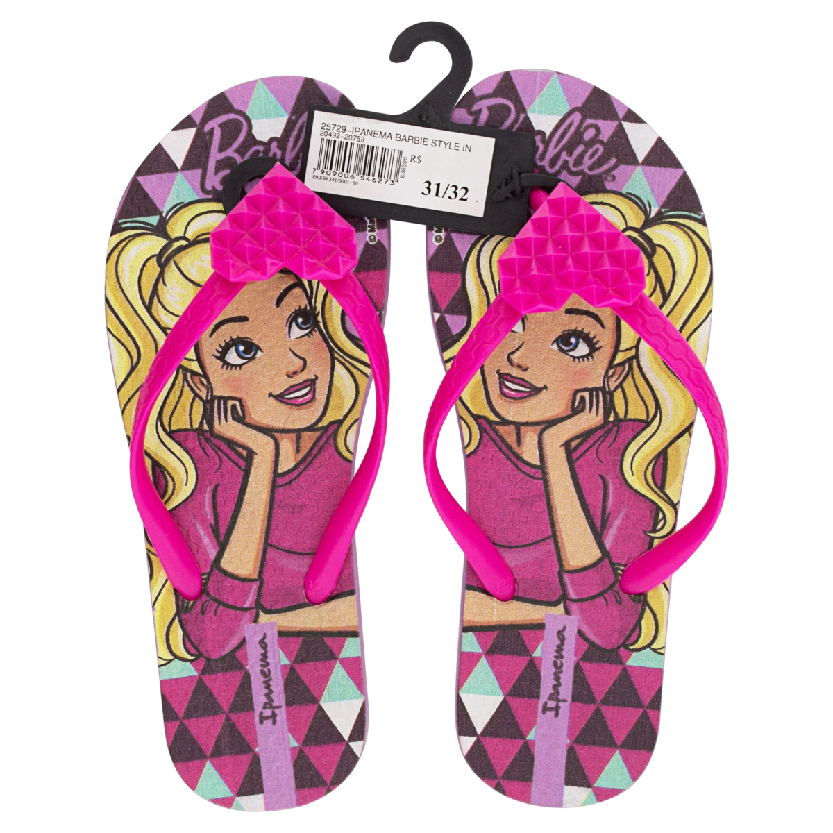 Sandália Infantil Rosa Barbie Style Ipanema N 31/32