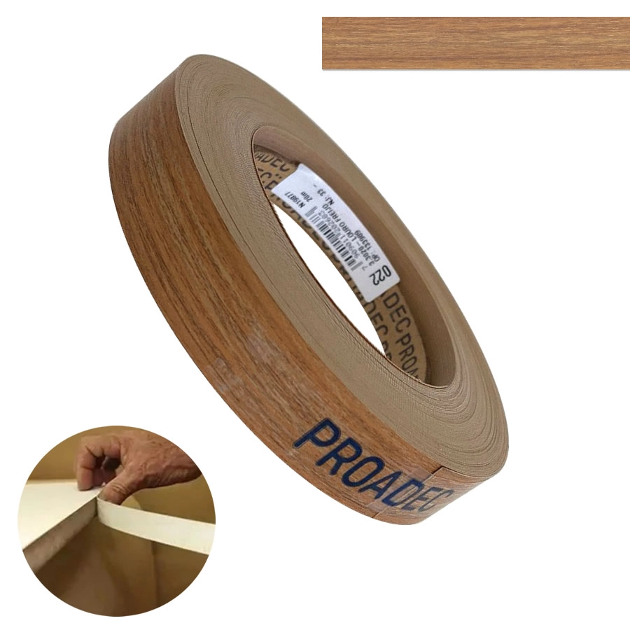 Fita De Borda Pvc Louro Freijó 22mm X 20m Proadec