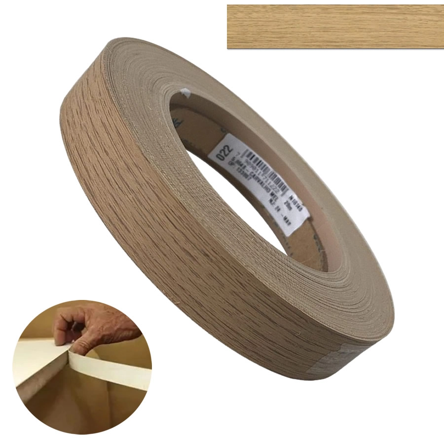 Fita De Borda Pvc Carvalho Mel 22mm X 20m Proadec