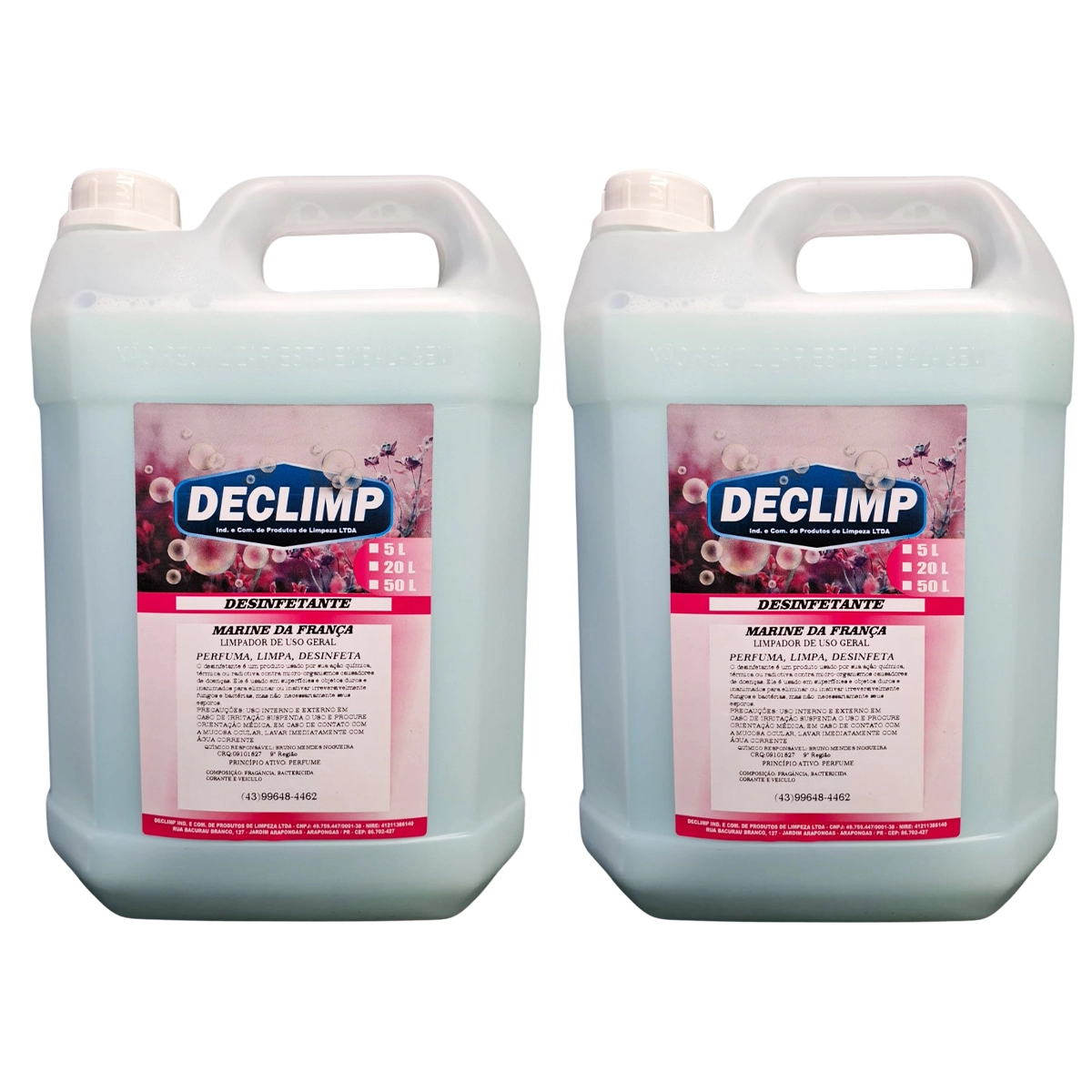Kit 2 Desinfetante 5l Marine Da França Declimp