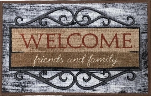 Tapete Kapazi Cleankasa Welcome Amigos E Familia 40x60cm Un
