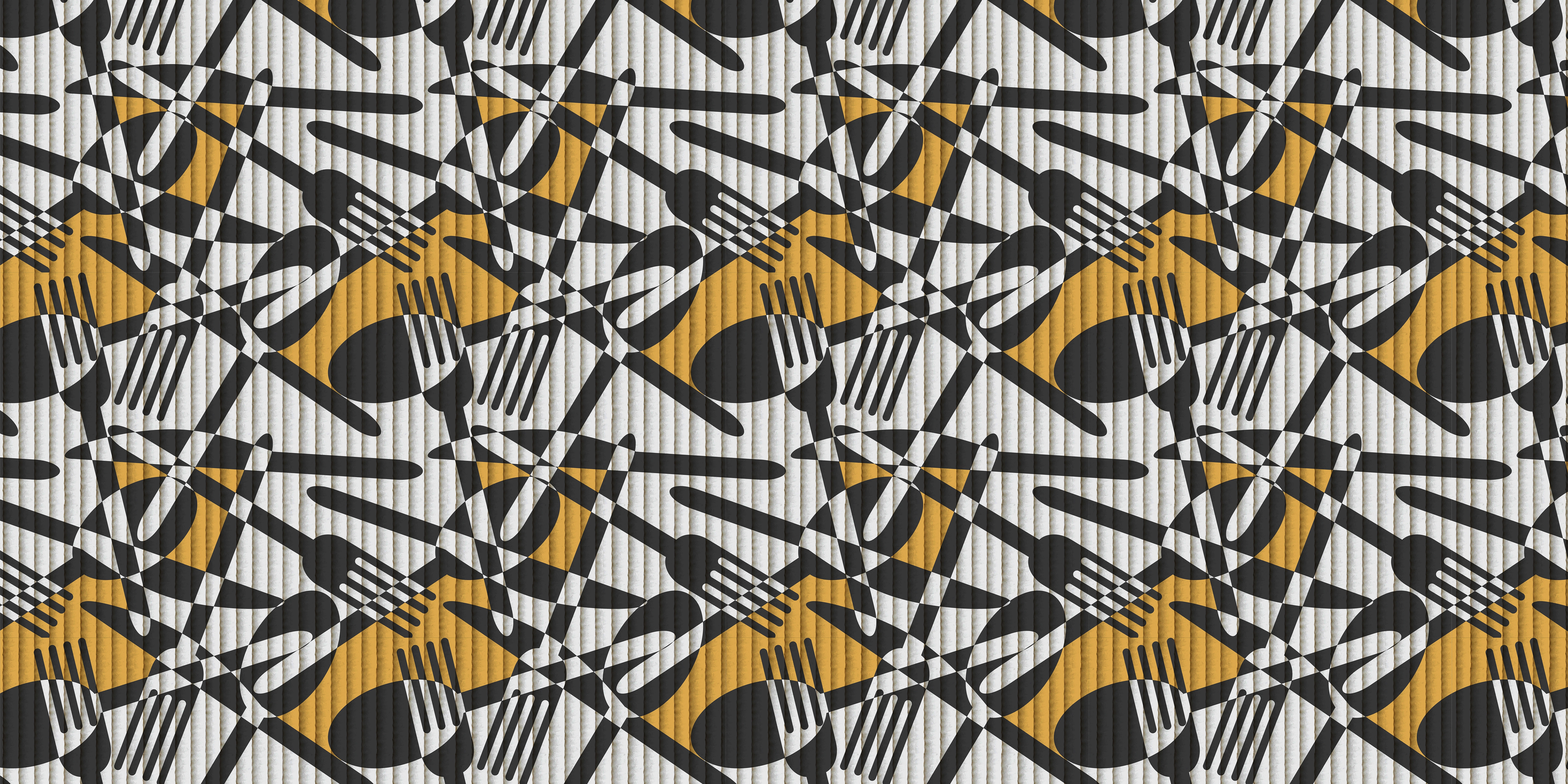 Tapete Tropical Talheres Abstratos