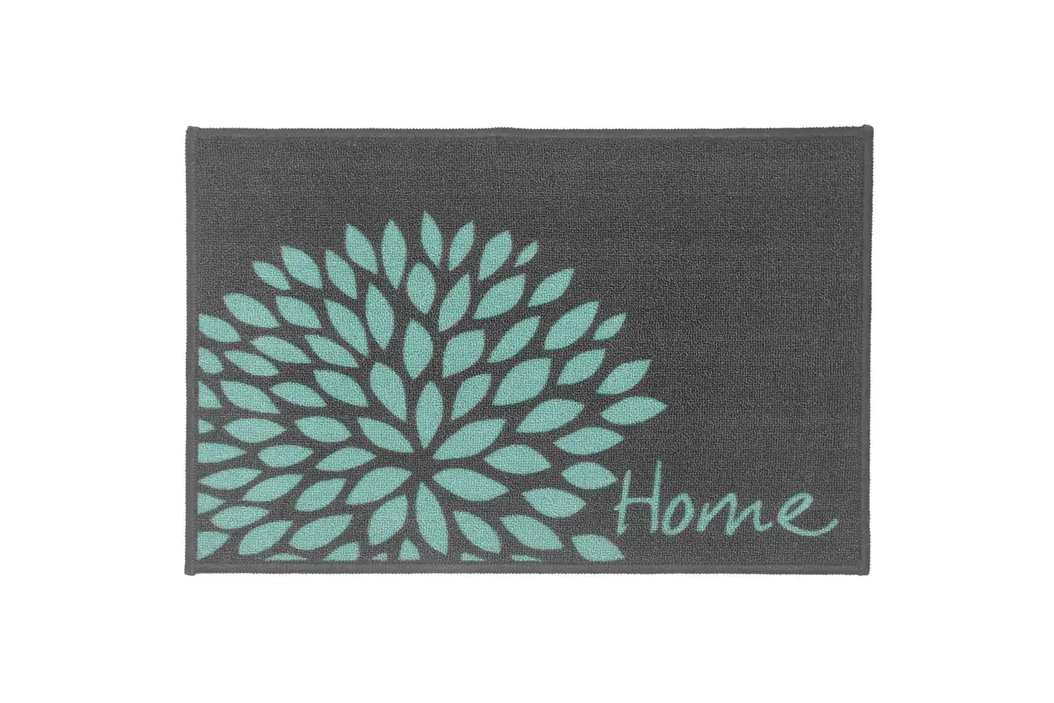 Tapete Kasa Bem Vindo Home Cinza 40x60cm