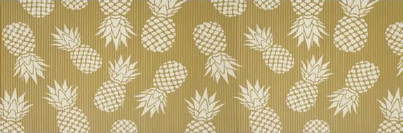 Tapete Tropical Abacaxi Gold 43x130cm 0206abg Kapazi