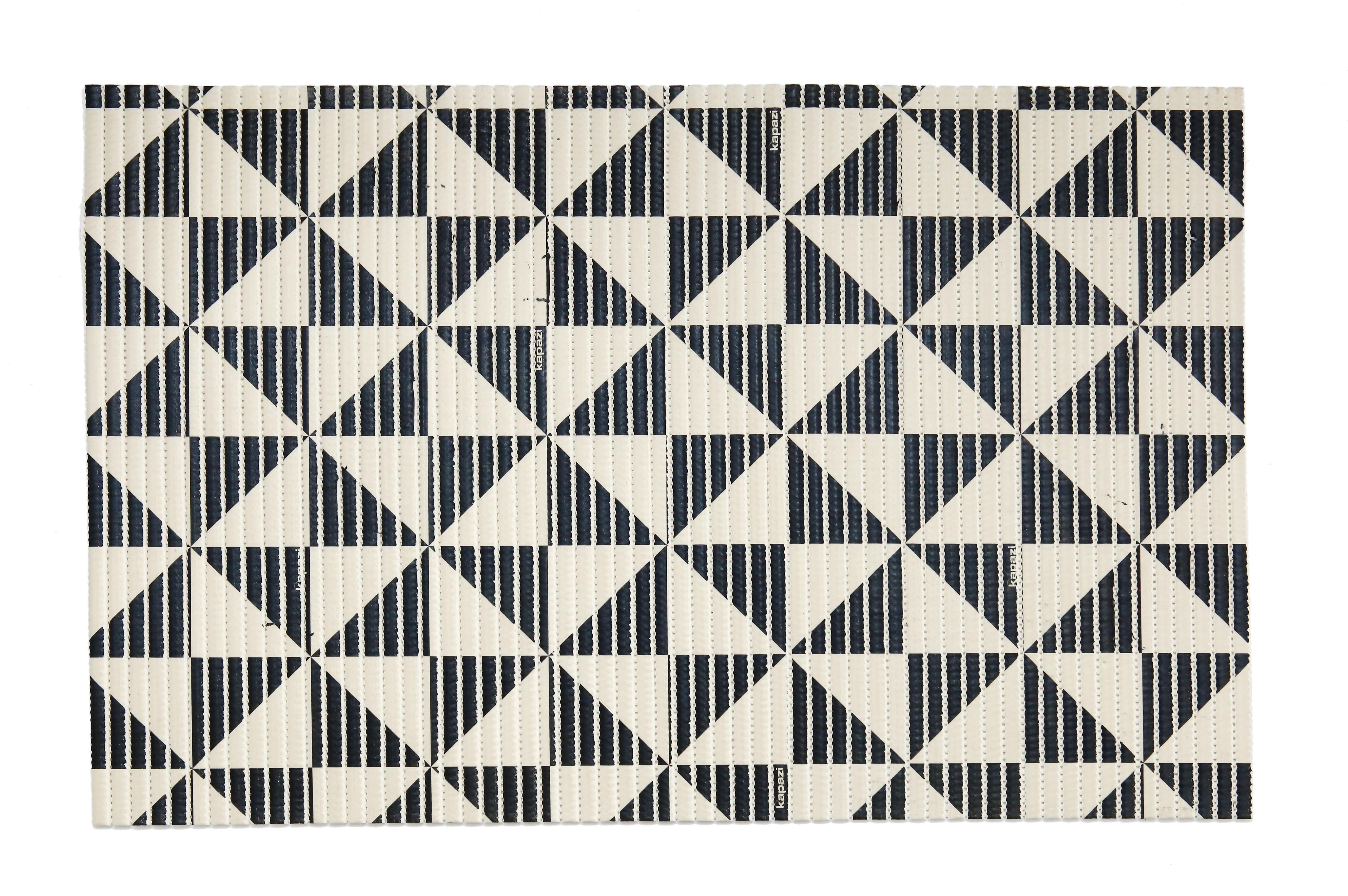 Tapete para Cozinha Tropical Catavento 43x65cm Branco E Preto