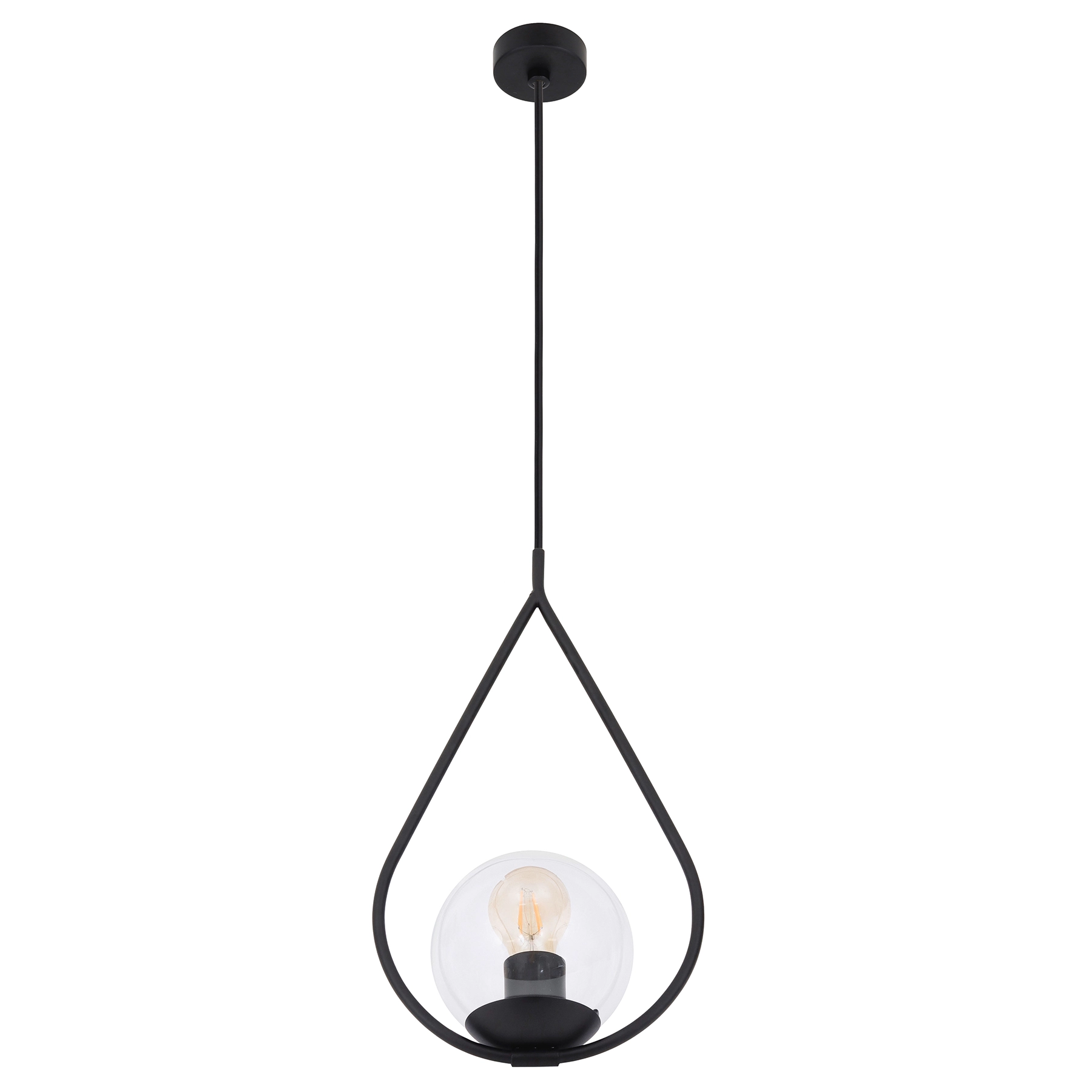 Pendente Gota 1 Lâmpada Metal Preto Metaldomado
