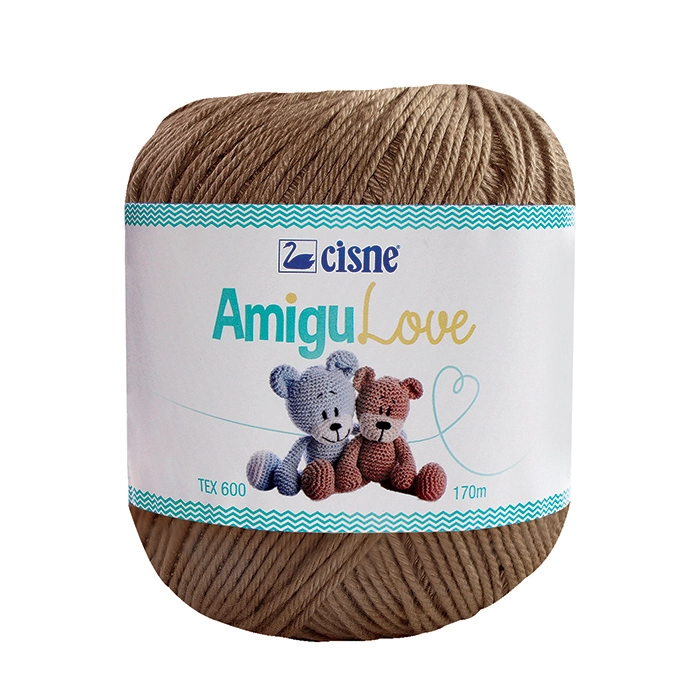 Croche Cisne Amigulove 170m Marrom Claro Cod00393