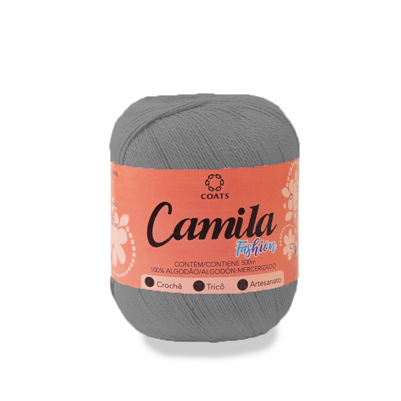 Linha De Algodao Mercerizado Camila Fashion Cinza