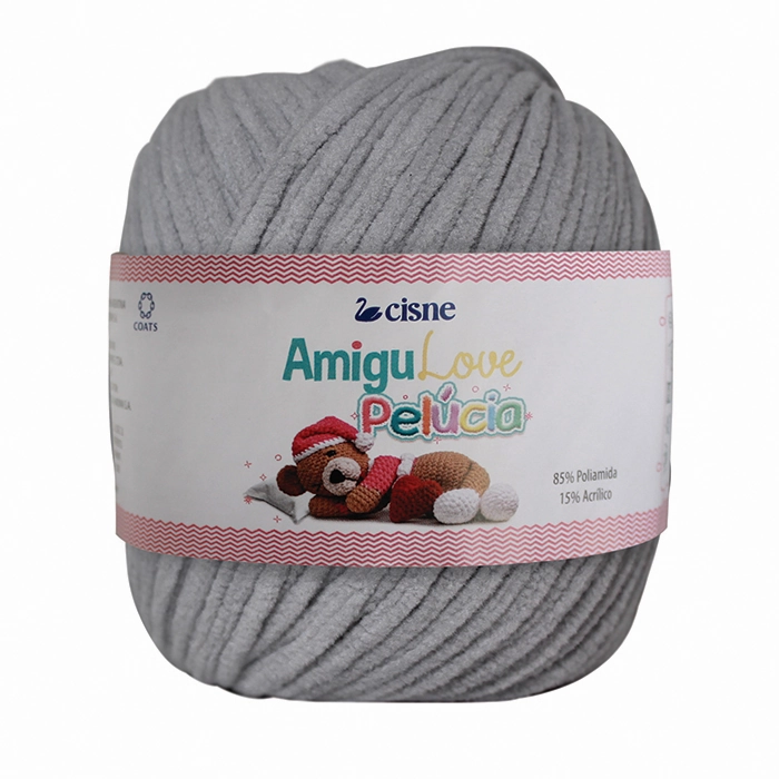Fio P/ Amigurumi Cisne Amigulove Cinza Candy