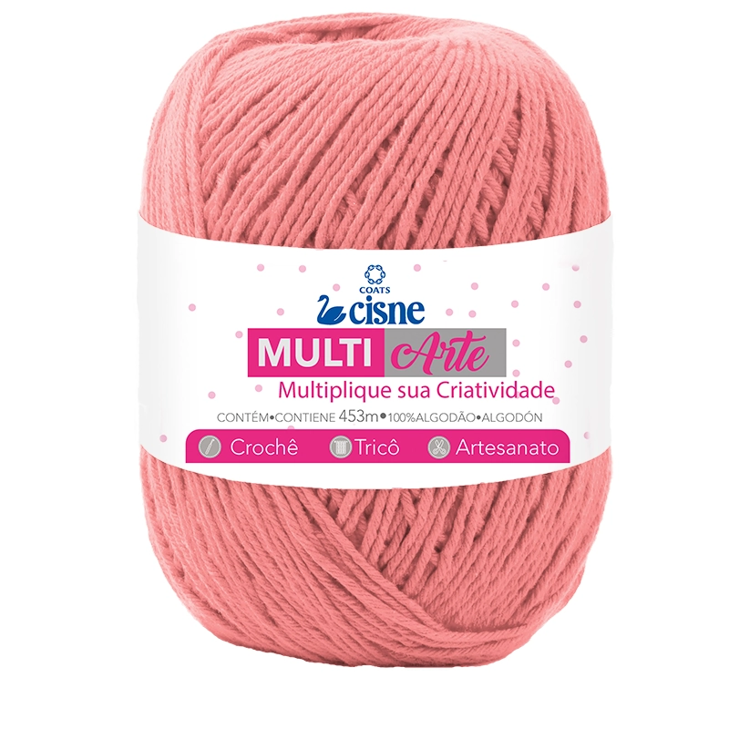 Linha Para Artesanato Cisne Multiarte Rosa Claro