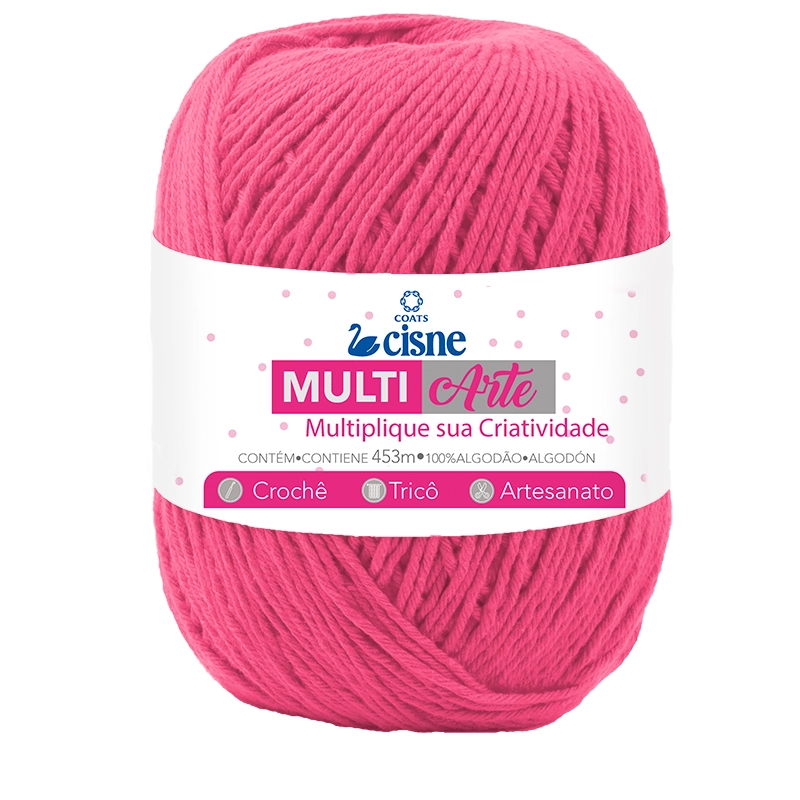 Linha Para Artesanato Cisne Multiarte Rosa 01