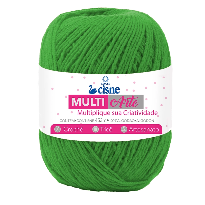 Linha Para Artesanato Cisne Multiarte Verde Escuro