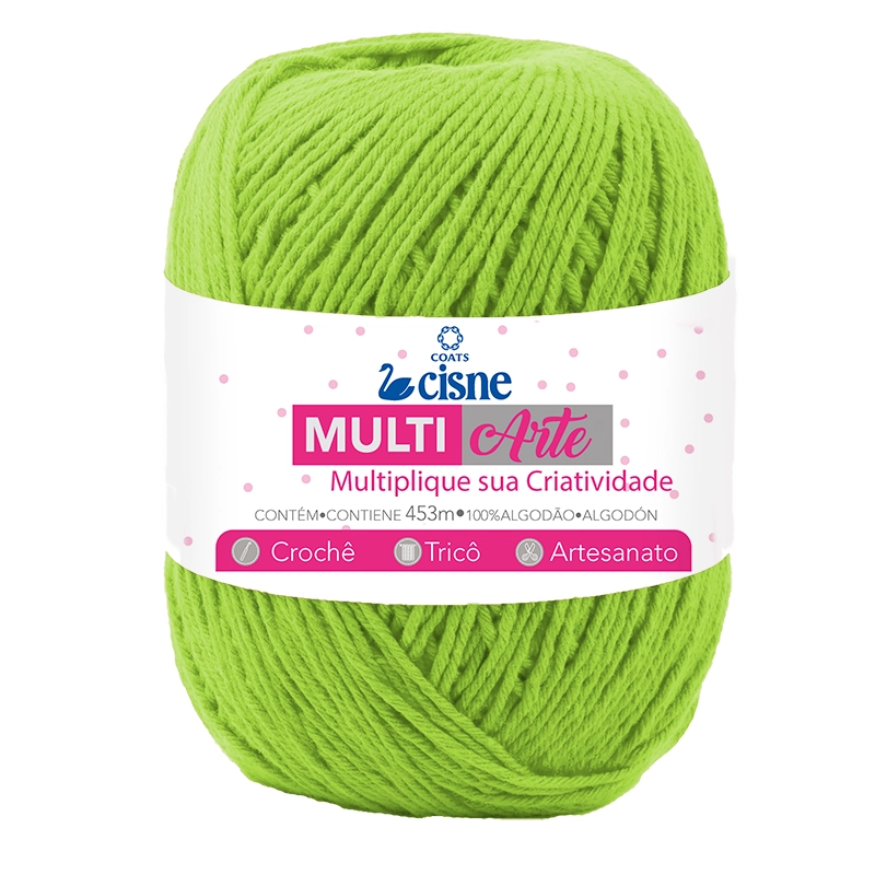 Linha Para Artesanato Cisne Multiarte Verde Claro