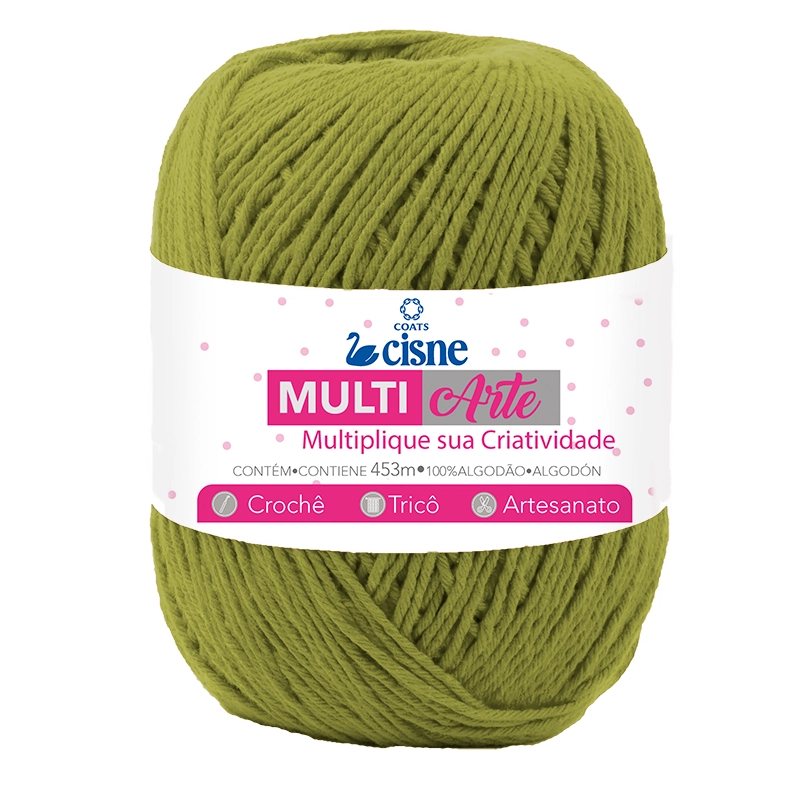 Linha Para Artesanato Cisne Multiarte Verde Oliva
